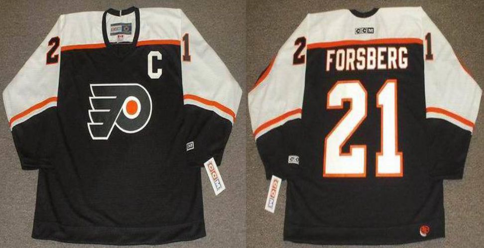 2019 Men Philadelphia Flyers #21 Forsberg Black CCM NHL jerseys